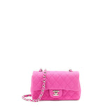 Chanel Mini Rectangular Flap Bag Grained Calfskin Pink
