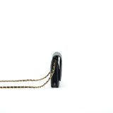 Chanel CHEVRON WALLET ON CHAIN BLACK  CALFSKIN