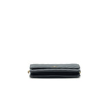 Chanel CHEVRON WALLET ON CHAIN BLACK  CALFSKIN