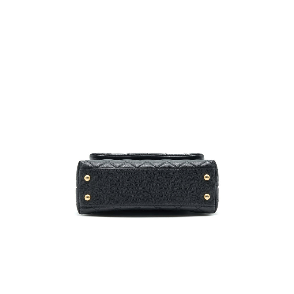 Chanel Mini Coco Handle Flap Caviar in Black