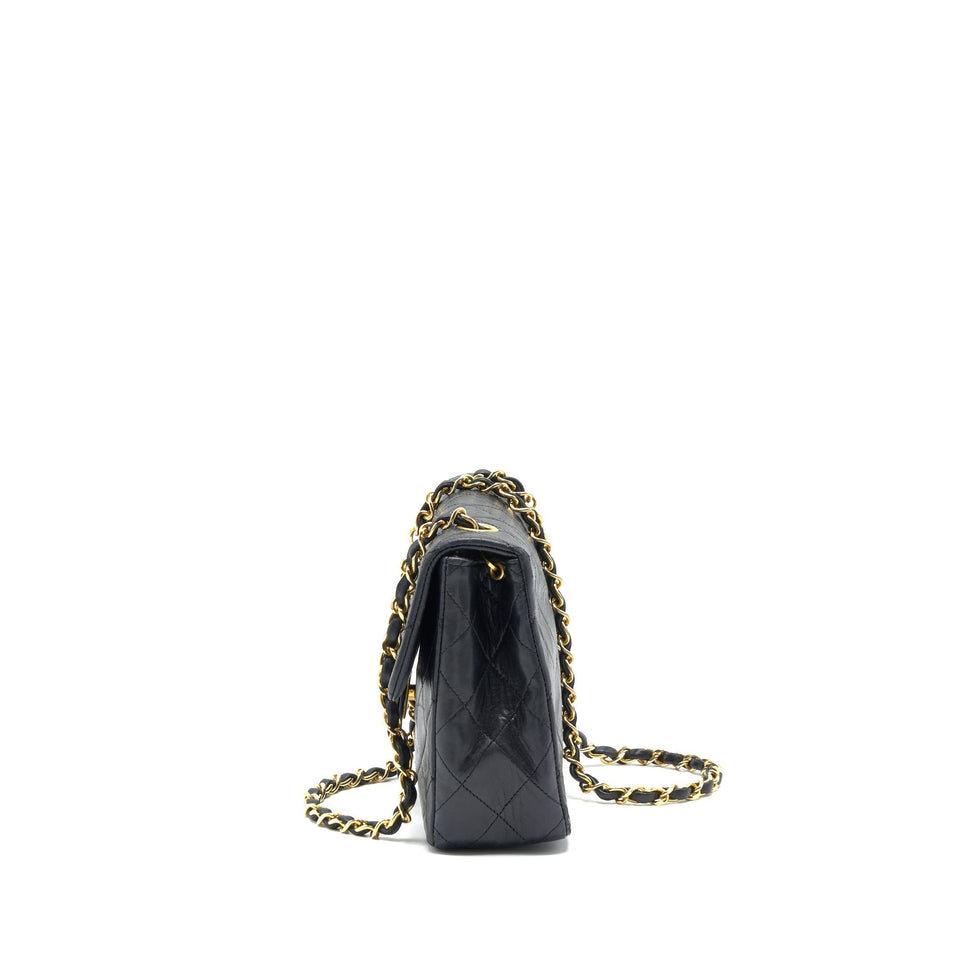 Chanel Vintage Small Flap Bag Lambskin Black