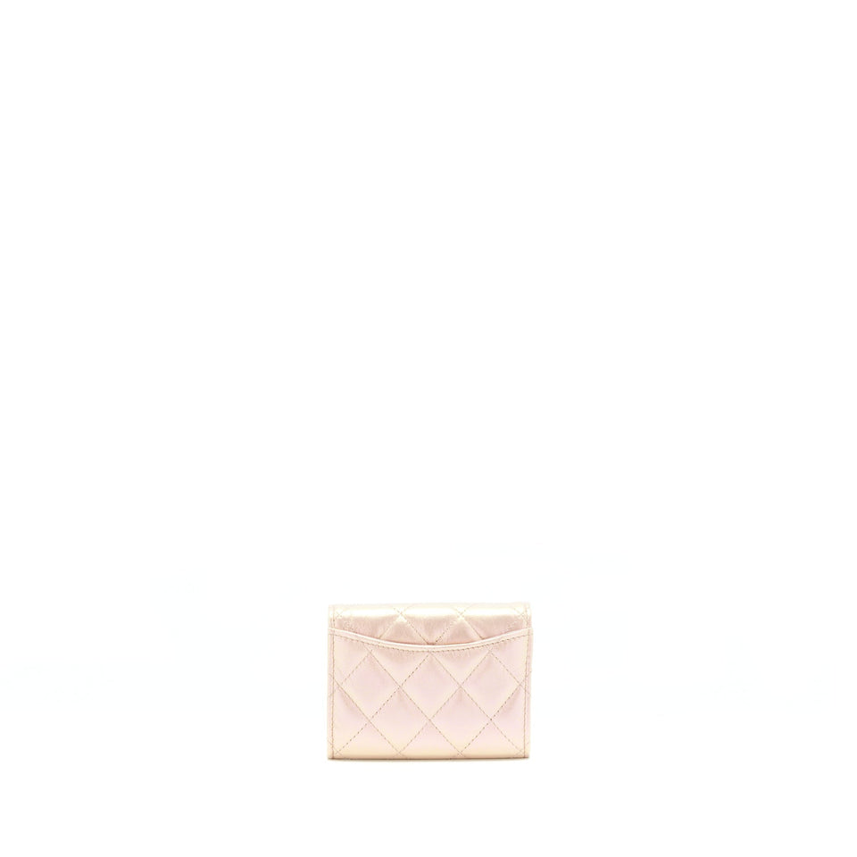 Chanel Iridescent  Holder Calfskin Pink
