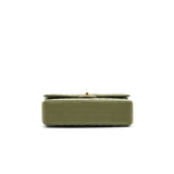 Chanel Chevron Medium Classic Double Flap Bag Olive-Green