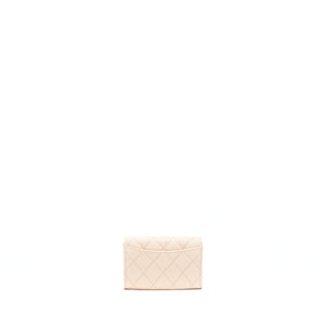 Chanel 22C Flap holder Caviar Light Beige L