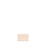 Chanel 22C Flap holder Caviar Light Beige L
