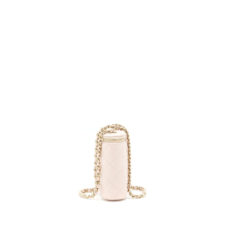 Chanel 21C Vertical Vanity On Chain Caviar Light Pink L