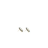 Chanel Round Pearl/Crystal/Leather Chain Earring Light Gold Tone