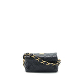 Chanel Small CC Wrapped Strap Bag Lambskin Black In Crumpled