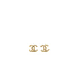 Chanel CC Logo Pearl/Crystal Earring Light Gold Tone