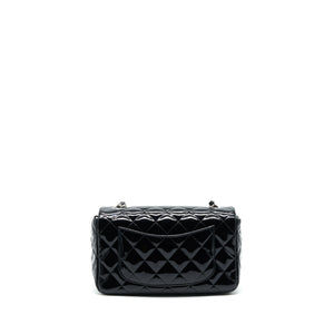 Chanel Mini Rectangular Flap Bag Patent Leather Black