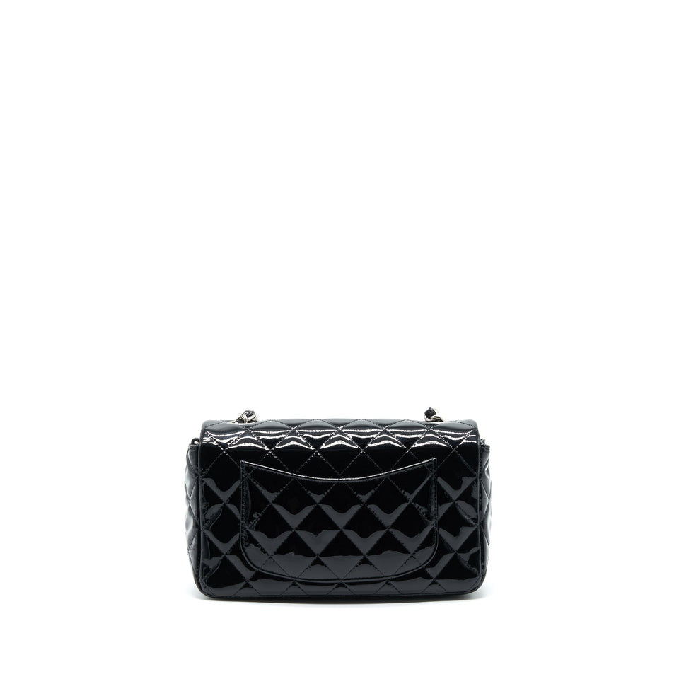 Chanel Mini Rectangular Flap Bag Patent Leather Black
