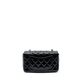 Chanel Mini Rectangular Flap Bag Patent Leather Black