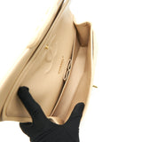 Chanel MEDIUM CLASSIC DOUBLE FLAP LAMBSKIN BEIGE WITH