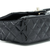Chanel Mini Rectangular Flap Bag Patent Leather Black