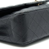 Chanel Medium Classic Double Flap Caviar Black  serial 12