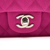 Chanel Mini Rectangular Flap Bag Grained Calfskin Pink