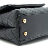 Chanel Mini Coco Handle Flap Caviar in Black