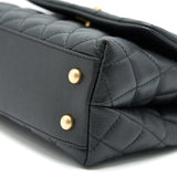 Chanel Mini Coco Handle Flap Caviar in Black