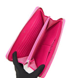 Chanel Quilted Zipper Clutch Lambskin Pink