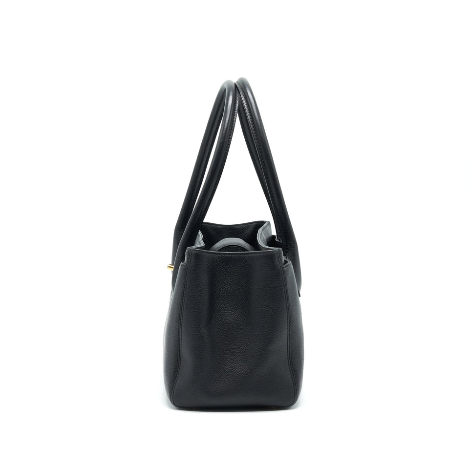 Chanel Executive Cerf Small Tote Bag Caviar black with