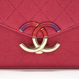 Chanel Messenger Crossbody Bag Caviar Red