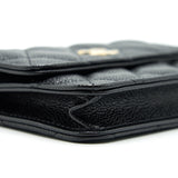 Chanel 21A Flap  Holder With Chain Black
