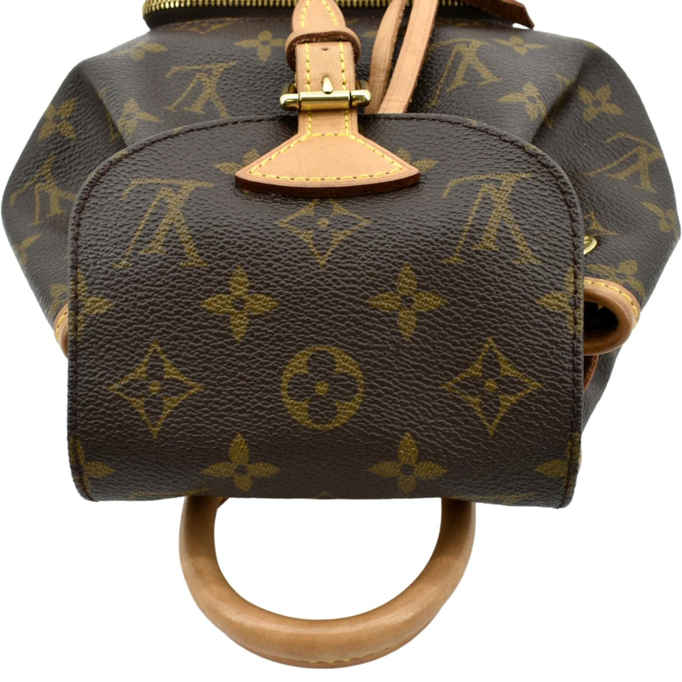 Louis Vuitton Mini Montsouris Monogram Canvas Backpack Bag Brown