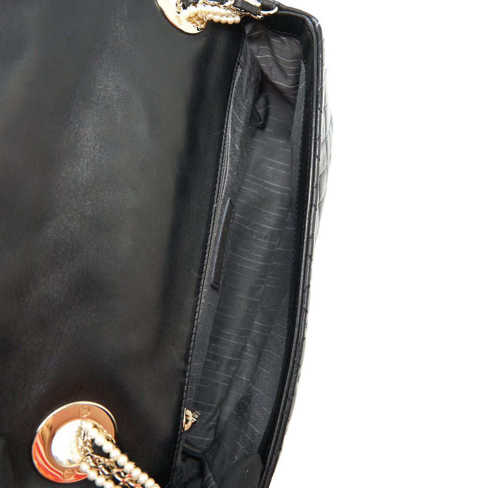 Chanel Westminster Shoulder Bag Lambskin Black L