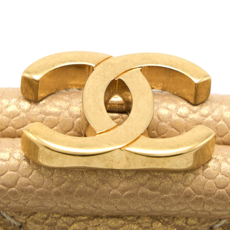 Chanel Timeless Clutch Caviar Gold Brushed