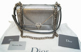 Christian Dior Handbags - Diorama Silver Perforated Leather Bag