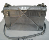 Christian Dior Handbags - Diorama Silver Perforated Leather Bag