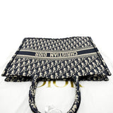 Christian Dior Large Book Oblique Embroidered Canvas Tote Bag Multicolor