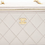 Chanel Pearl Crush Long Vanity On Chain Lambskin Light Purple