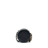 Chanel 19 Round Clutch With Chain Lambskin Gold/Silver Hardware