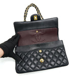 Chanel Classic Double Flap Bag Lambskin Medium Black  serial 19