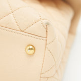 Chanel CAVIER LARGE COCO HANDLE FLAP BAG BEIGE