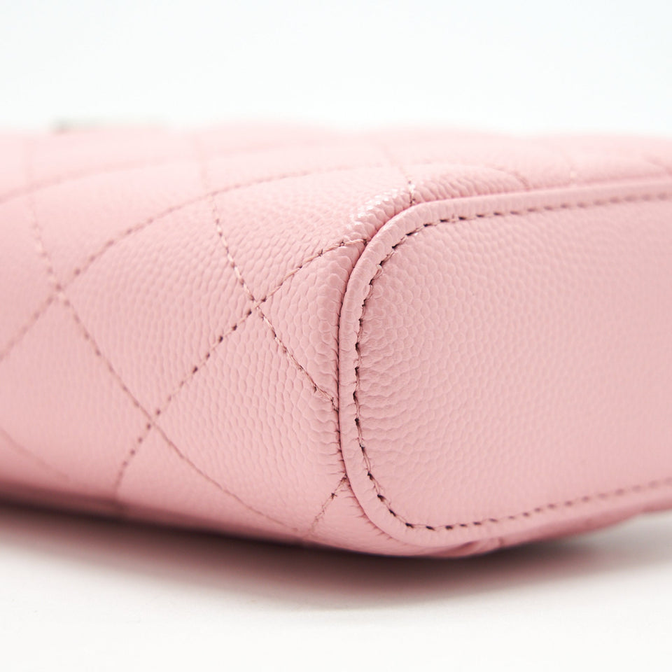 Chanel 22C Vertical Vanity On Chain Caviar Sakura Pink L