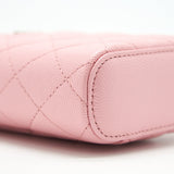 Chanel 22C Vertical Vanity On Chain Caviar Sakura Pink L