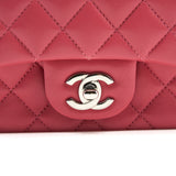 Chanel Mini Square Flap Bag Lambskin Pink