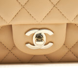 Chanel 22C Mini Rectangular Flap Bag Lambskin Beige L
