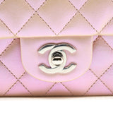 Chanel 21k Iridescent Mini Rectangular Calfskin Pink