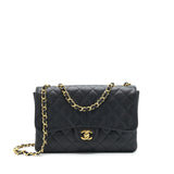 Chanel Vintage Jumbo Single Flap Caviar Black