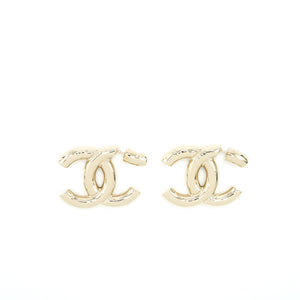 Chanel 22P Giant CC Logo Earrings L
