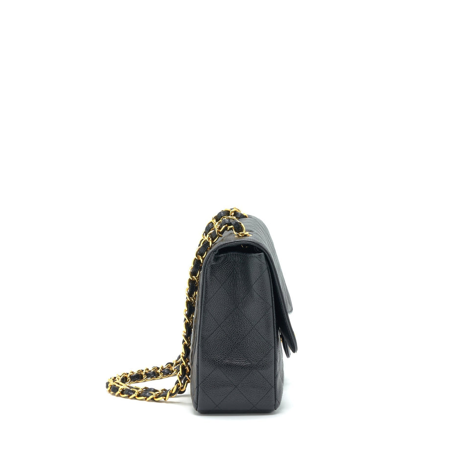 Chanel Vintage Jumbo Single Flap Caviar Black