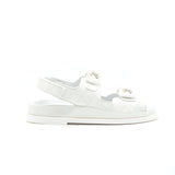 Chanel DAD SANDALS SIZE36 LEATHER SANDAL WHITE