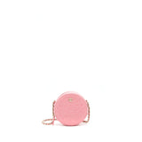 Chanel Camellia Round Clutch With Chain Pink L