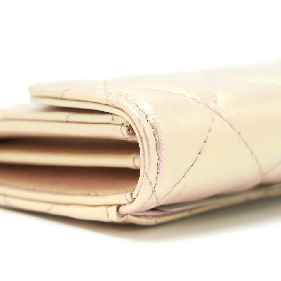 Chanel Iridescent  Holder Calfskin Pink