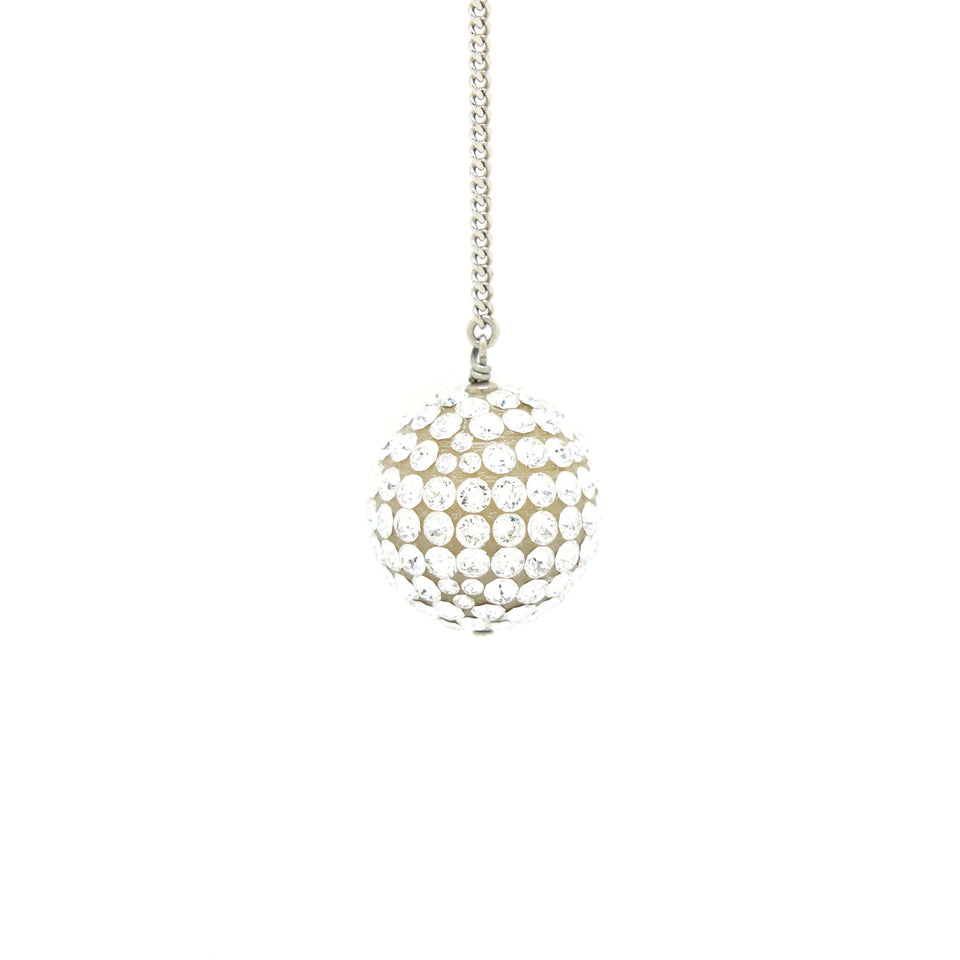Chanel Drop Ball Crystal Earrings