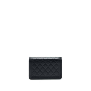Chanel Leboy Wallet On Chain WOC Caviar Black