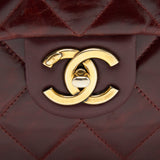 Chanel Quilted Shoulder Flap Bag Lambskin Red